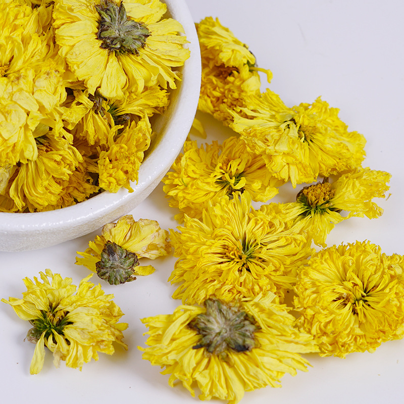 Wuyuan Imperial Chrysanthemum Tea (Chrysanthemum morifolium) — Large-Flower Dried Chrysanthemum, 20g Jar - Image 3