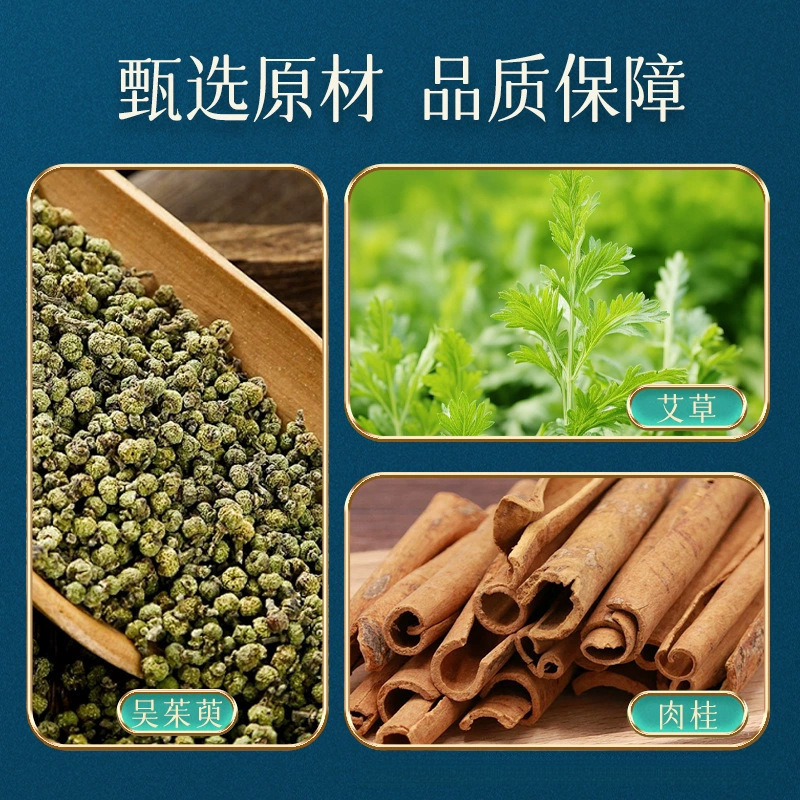 Evodia Cinnamon Foot Patches Wu Zhu Yu Rou Gui Multi-Site Herbal Patches with Mugwort 30 Patches - Image 2