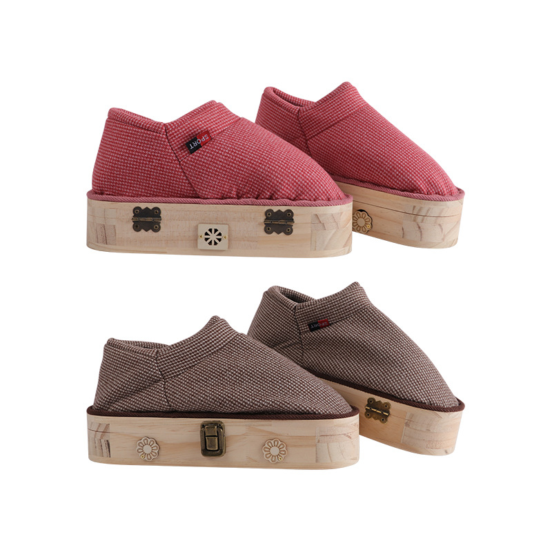Wooden Foot Moxibustion Shoe with Anti-Slip Pad for Home Warm Moxa Therapy Includes 54 Stone-Ground Moxa Cones - Image 5