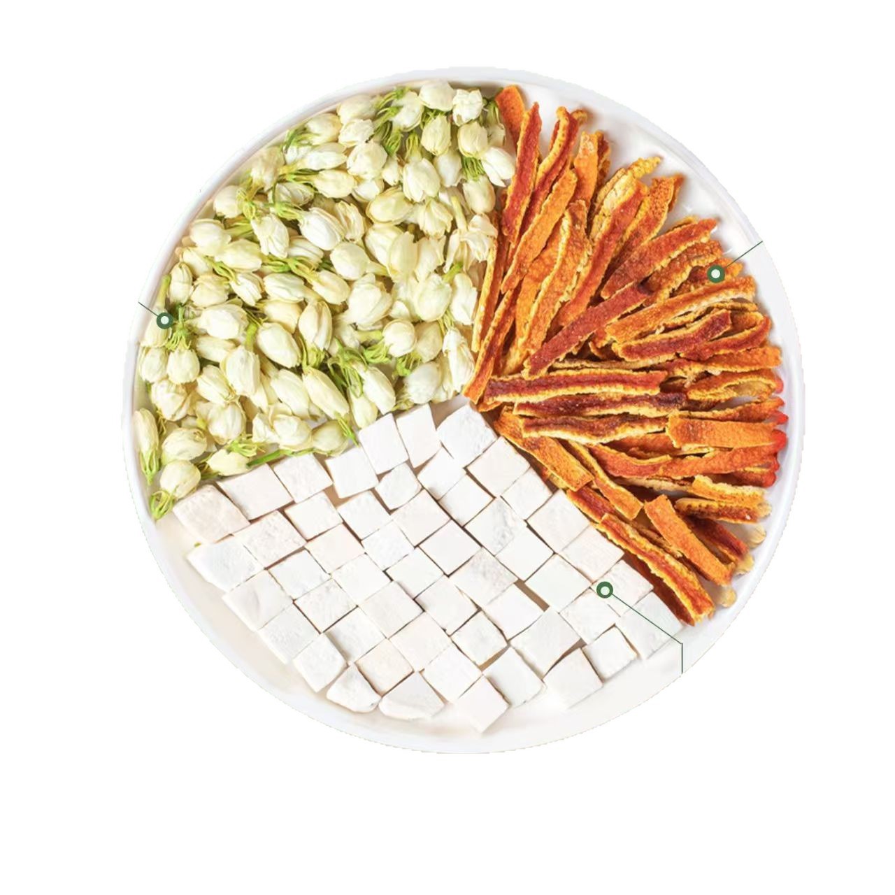Jasmine Tangerine Peel Poria Herbal Tea Bags Chen Pi Fu Ling Tea 100g Daily Wellness Brew - Image 5