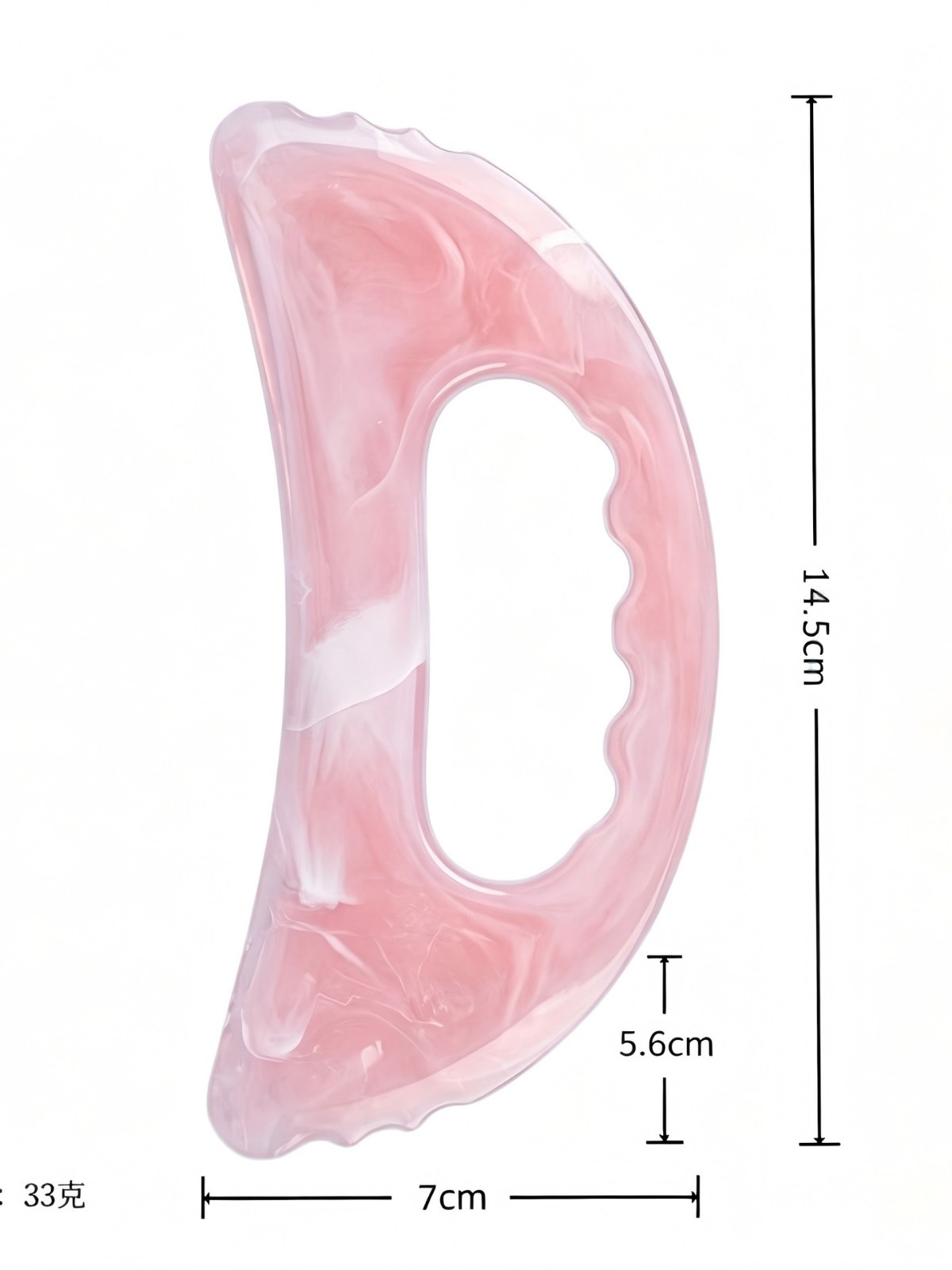 Gua Sha Massage Board Jelly Pink Crescent Resin Facial Lifting Body Scraping Tool Portable - Image 5
