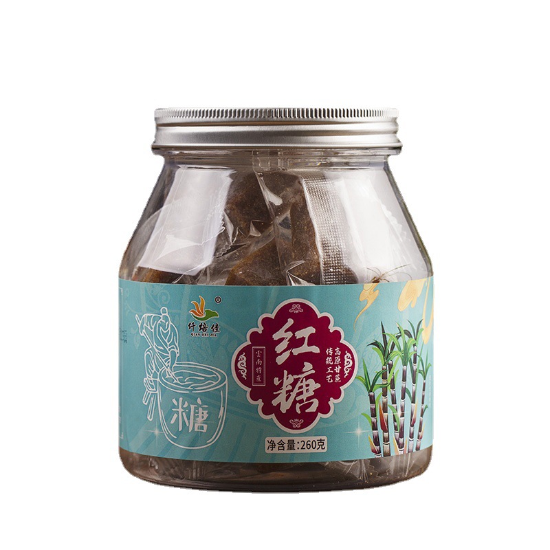 Yunnan Brown Sugar Small Bowl Squares Traditional Cane Sugar 180g Jar - Image 5
