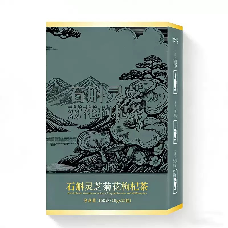 Dendrobium Reishi Chrysanthemum Goji Tea Shihu Lingzhi Ju Hua Gou Qi Herbal Wellness Tea 150g Sugar Free Hot Brew - Image 5