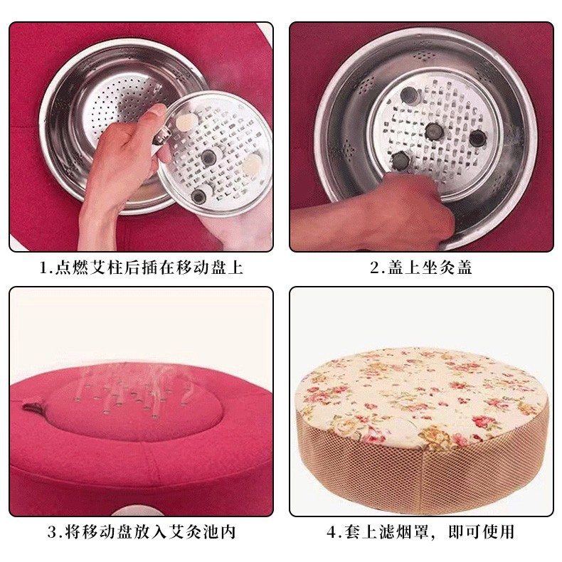 Moxibustion Cushion Accessory Tray Metal Moxa Stick Holder Ash Catcher for Sit Moxa Device - Image 4