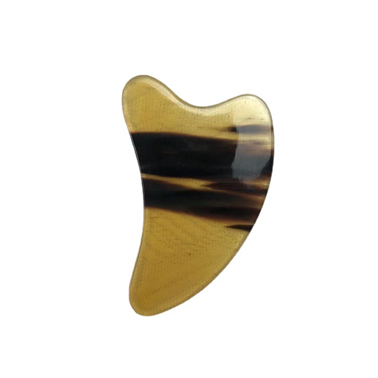Horn Gua Sha Scraping Board Set Dolphin Heart Triangle Shapes Facial Massage Tool 9.5x5.5cm - Image 5