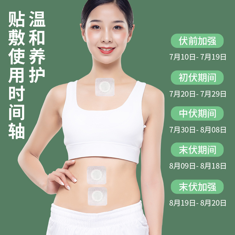 San Fu Tie Moxibustion Patch Mugwort Acupoint Herbal Plaster for Adults and Children Summer External Use - Image 2
