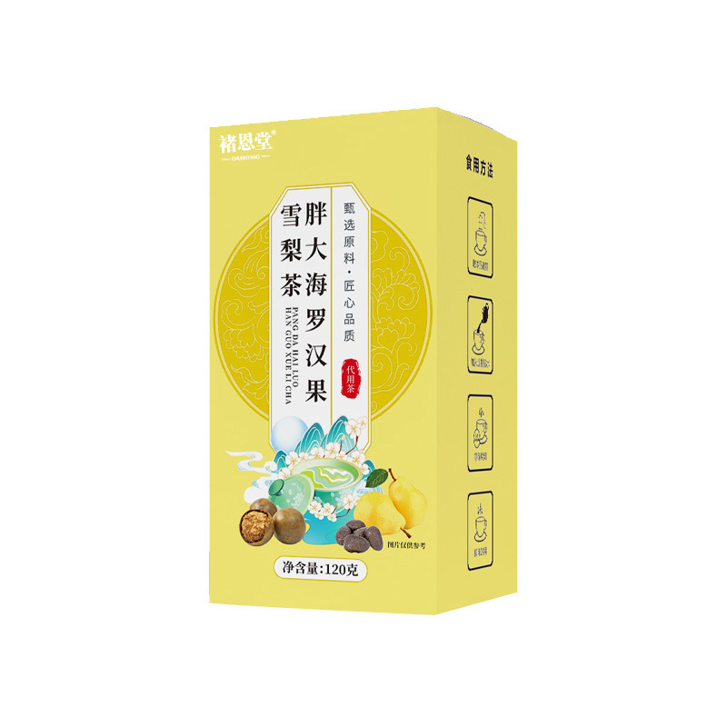 Pang Da Hai & Luo Han Guo Pear Tea — Herbal Tea Bags with Mint & Licorice - Image 5