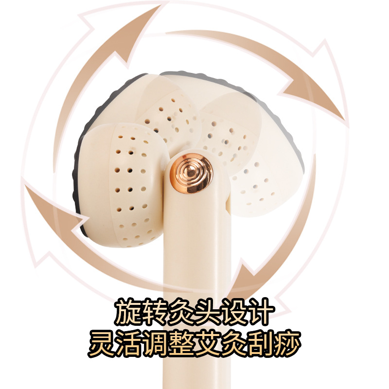 Facial Bian Stone Moxibustion Wand Handheld Warm Therapy Massage Tool for Meridian Care - Image 4