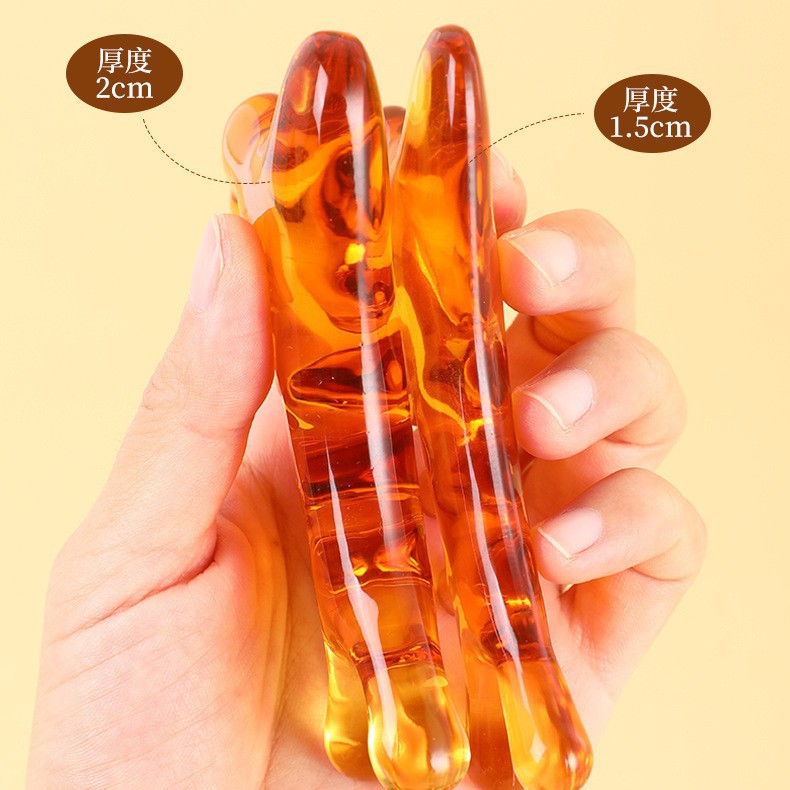 4-in-1 Resin Scalp Massage Comb with Gua Sha Edge for Head and Face Meridian Care - Image 2