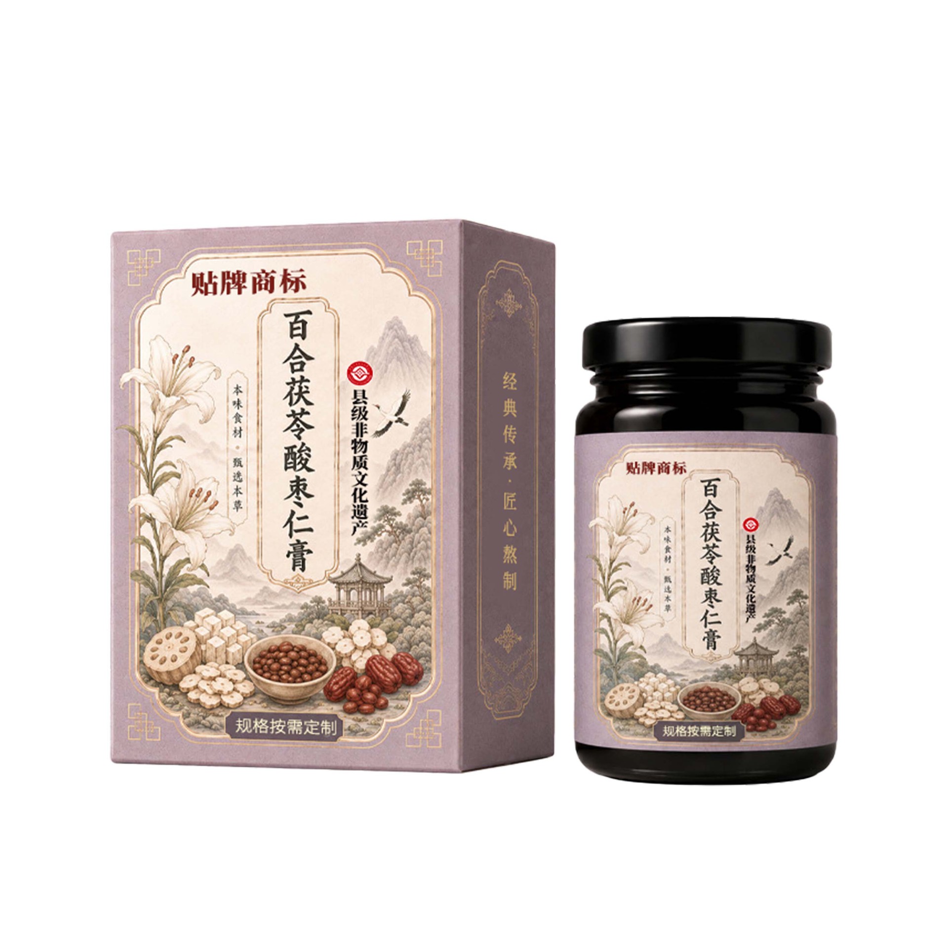 Baihe Fuling Suanzaoren Gao (Lily Bulb, Poria & Jujube Seed Paste) — TCM Herbal Paste, Custom OEM - Image 5