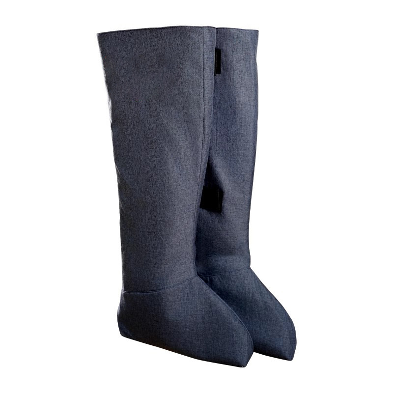 Electric Heating Moxibustion Boot Warmers Blue Embroidered Pair for Knees Legs and Feet Heat Therapy - Image 5