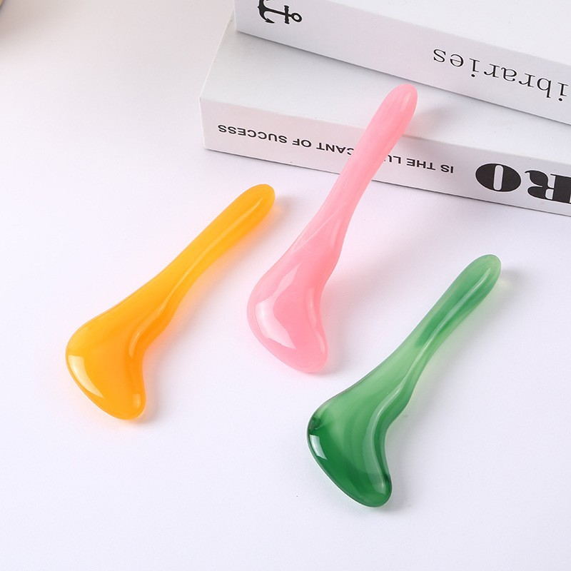 Gua Sha Facial Massage Stick 7-Shaped Tendon Comb Resin Beauty Tool for Face Eye Body Meridian Care 12cm - Image 2