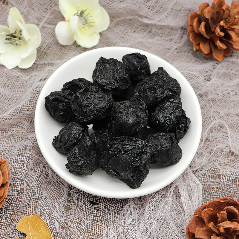 Smoked Dried Dark Plum Wu Mei 500g Sulfur-Free Whole Fruit for Sour Plum Drink and Herbal Decoction - Image 2