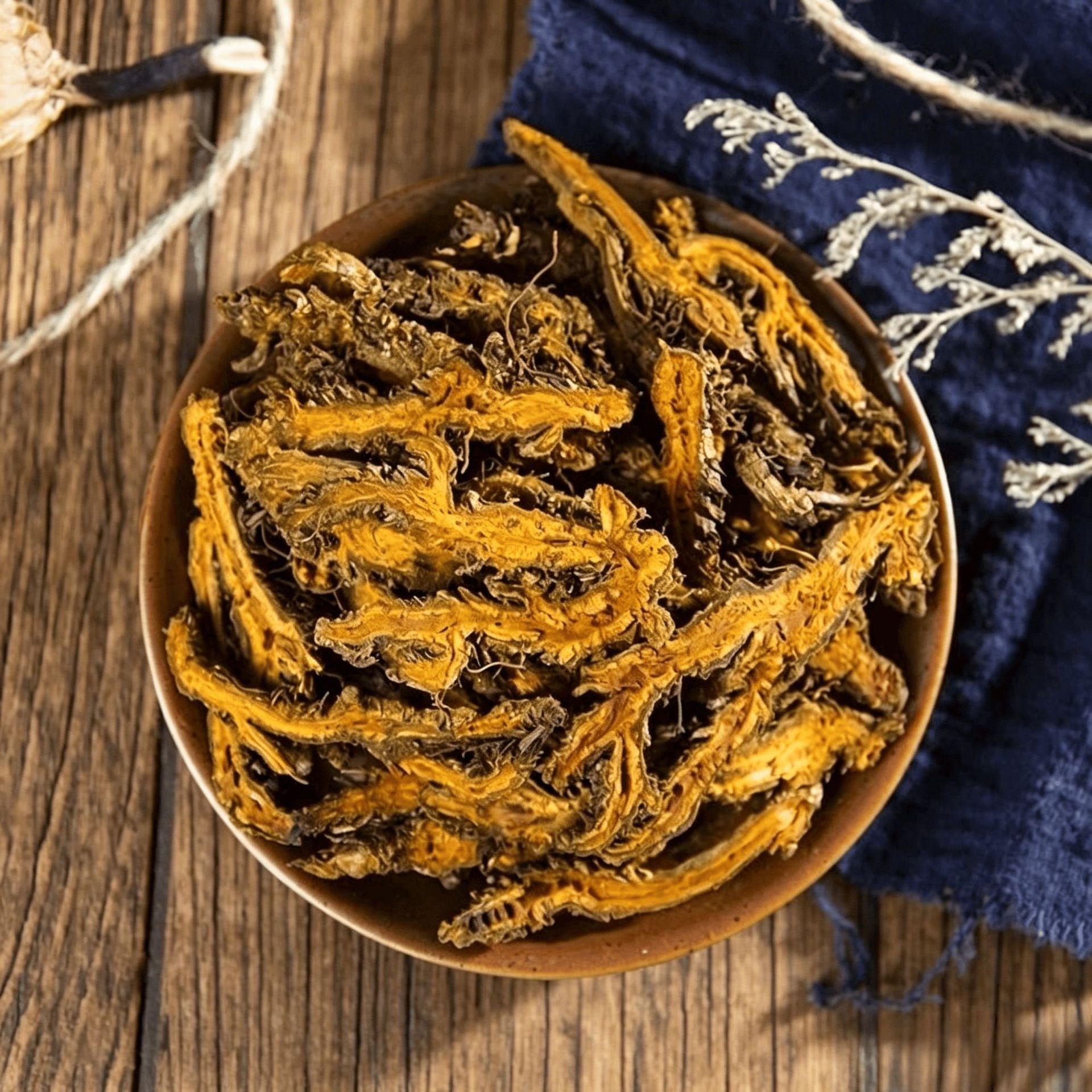 Dried Coptis Root Slices Huang Lian 500g TCM Herbal Tea and Decoction Pieces - Image 2
