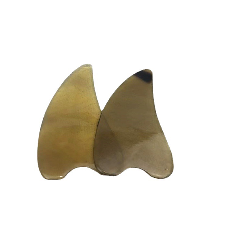 Heart Shaped Buffalo Horn Gua Sha Scraping Board 10-11cm for Back Neck Body Care - Image 5