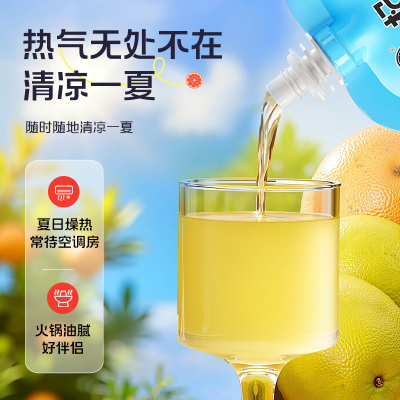 Honeysuckle Grapefruit Juice Drink 2L Ning'an Bao Herbal Fruit Beverage Ready to Drink - Image 2
