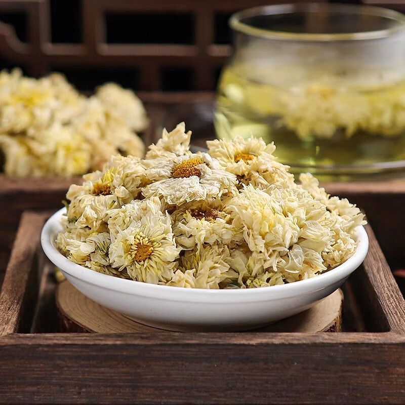 Hang Bai Ju Dried Chrysanthemum Buds 500g Herbal Tea Zhejiang Hangzhou White Chrysanthemum - Image 2