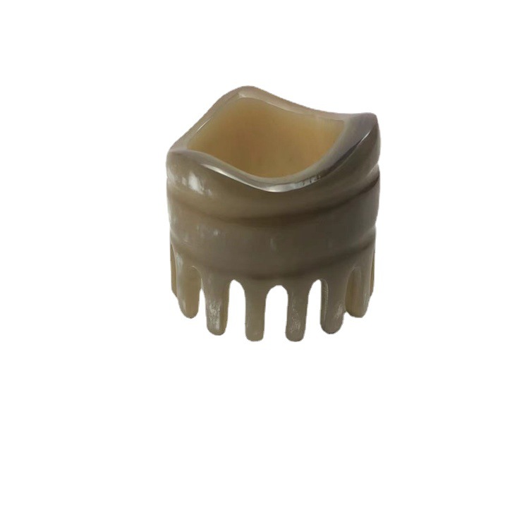 Natural Horn Massage Comb Wide Tooth Scalp Comb for Hair Washing and Meridian Head Care 10cm - Image 5