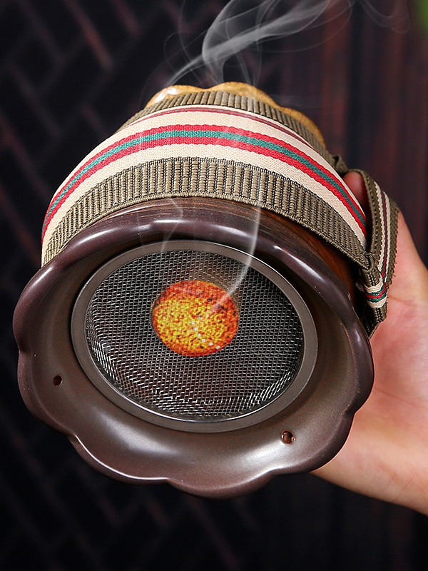 Ceramic Fire Dragon Cup Moxibustion Tool Medium Size with Cloth Cover for TCM Warm Therapy - Image 4