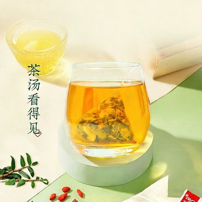 Dendrobium Goji Chrysanthemum Tea Bags 100g 10 Pyramid Bags Traditional Herbal Wellness Tea - Image 4