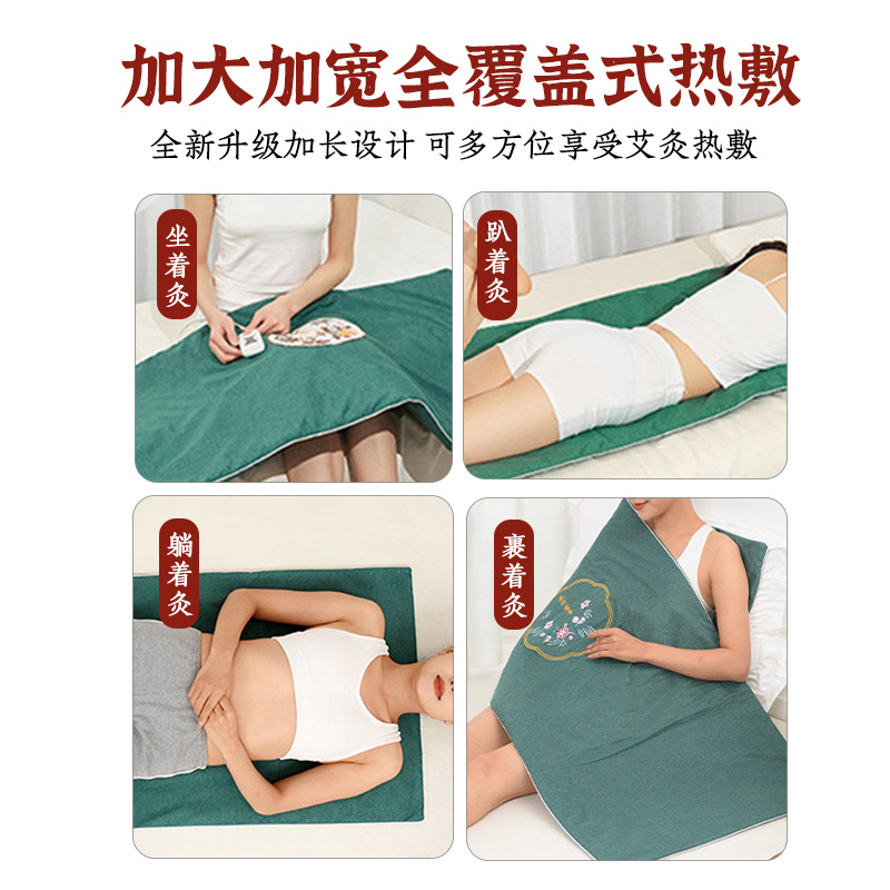 Electric Moxa Heating Blanket Ai Rong Ai Cao Warm Compress Mat with 9 Level Controller for Moxibustion Style Warming - Image 2