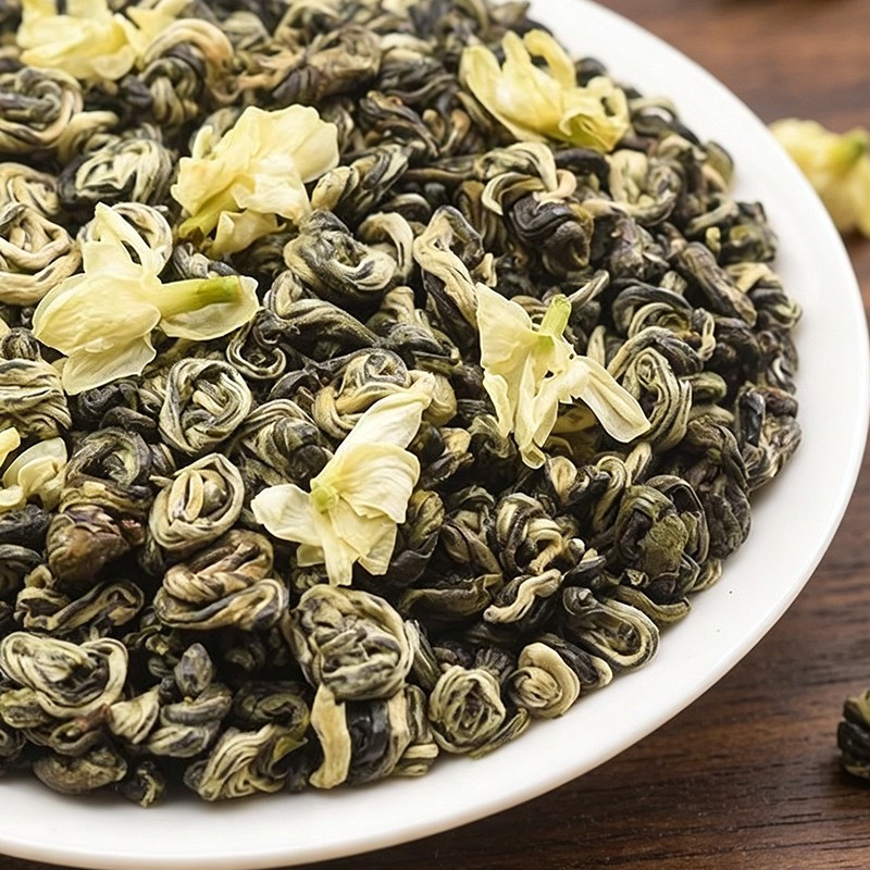 Jasmine Snow Snail Green Tea 50g Bag Cold and Hot Brew Jasmine Flower Tea - Image 3