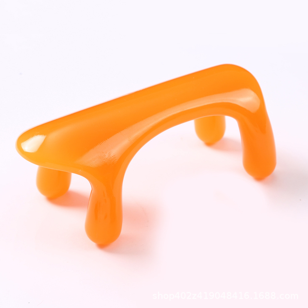 Resin Gua Sha Massage Tool Four-Edge Back Spine Scraper Large Handheld Neck Shoulder Point Massage Tool 100g - Image 5