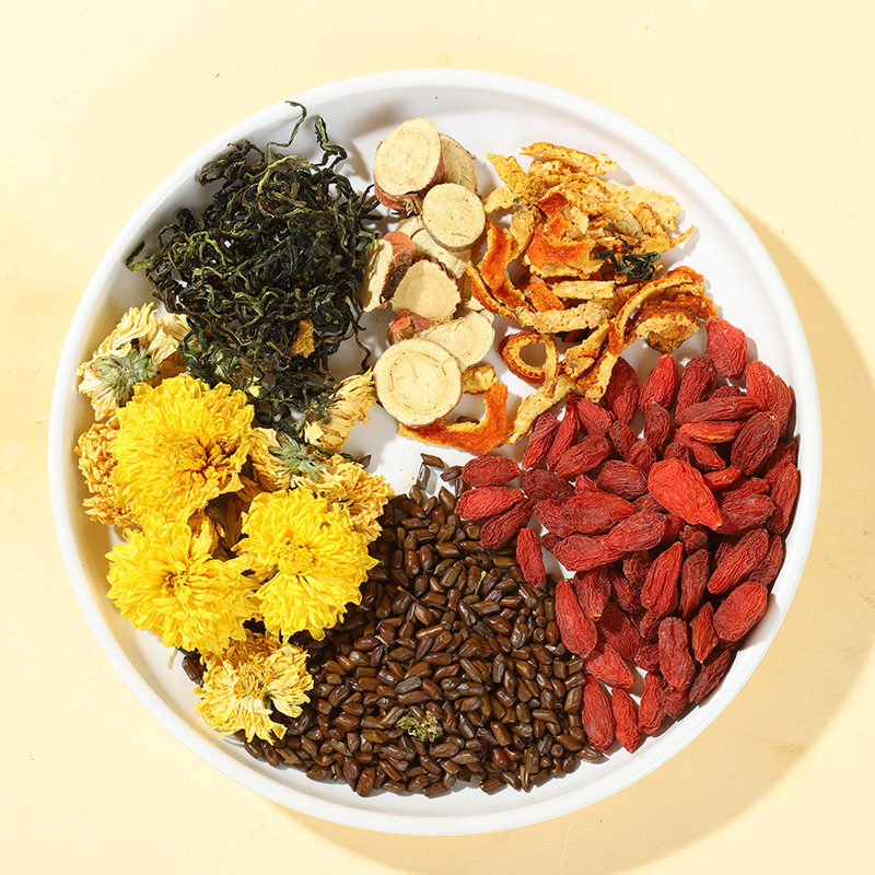 Chrysanthemum Cassia Seed Tea 120g Herbal Blend with Goji Dandelion Licorice Tangerine Peel - Image 3