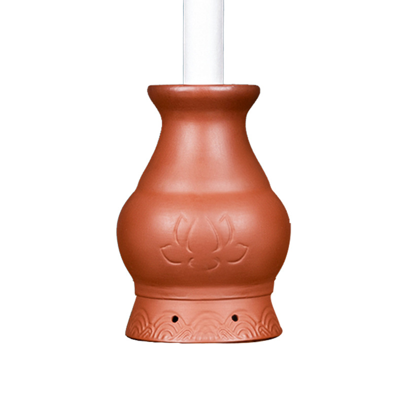 Purple Clay Moxibustion Jar Ai Jiu Guan Double Layer Heat Shield for 1.8cm Moxa Sticks Gua Sha Massage 11x8cm 260g - Image 4