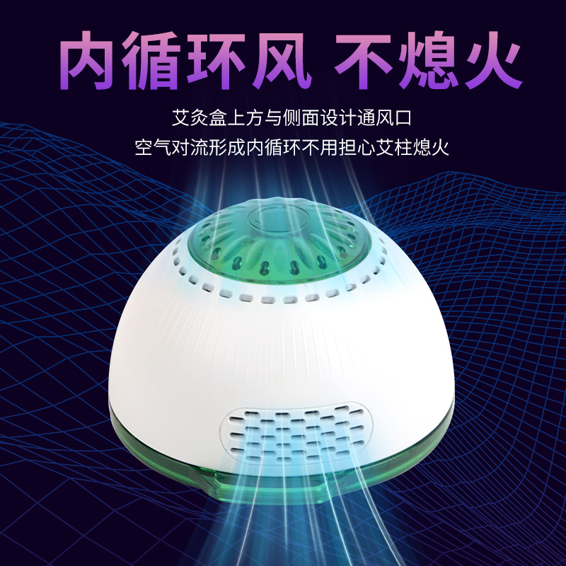 Moxibustion Box with 54 Aged Moxa Sticks Portable Open Flame Ai Jiu Device for Joints and Abdomen 9.5x6.5cm - Image 3