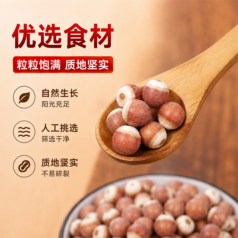 Dried Gorgon Fruit Qian Shi 200g Red Skin Euryale Seeds 12mm Premium Grade - Image 3