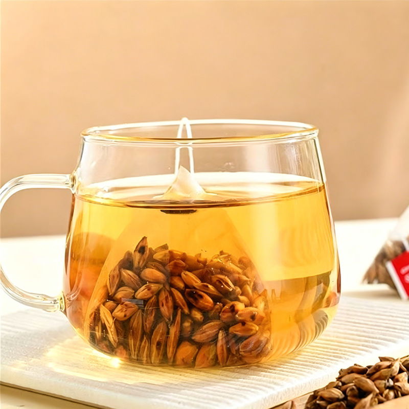 Roasted Barley Tea Bags (Hordeum vulgare) — 5g x 30 Pyramid Sachets, Unsweetened Herbal Tea - Image 4