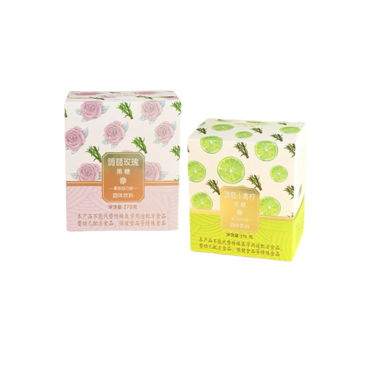 Ruzhen Brown Sugar Konjac Jelly DIY Kit with Lime and Rose 270g Box - Image 5