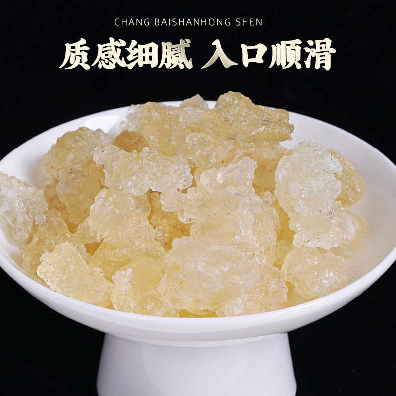 Yunnan Snow Lotus Gum (Plant-Based Bird's Nest) — Stringy Snow Gum with Soap Nut Rice & Peach Gum, 500g - Image 2