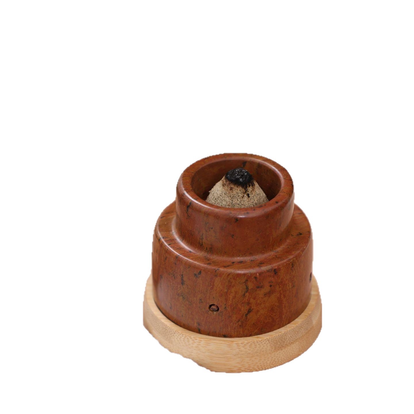 Bian Stone Navel Moxibustion Bowl Set with 500g Moxa Wool and 7 Piece Accessories for Ginger and Salt Moxa Therapy - Image 5