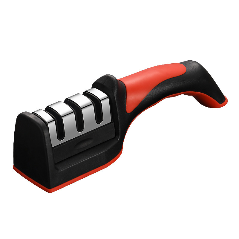 Stainless Steel Knife Sharpener Whetstone with Base Fixed Angle Kitchen Scissors Portable - Image 5