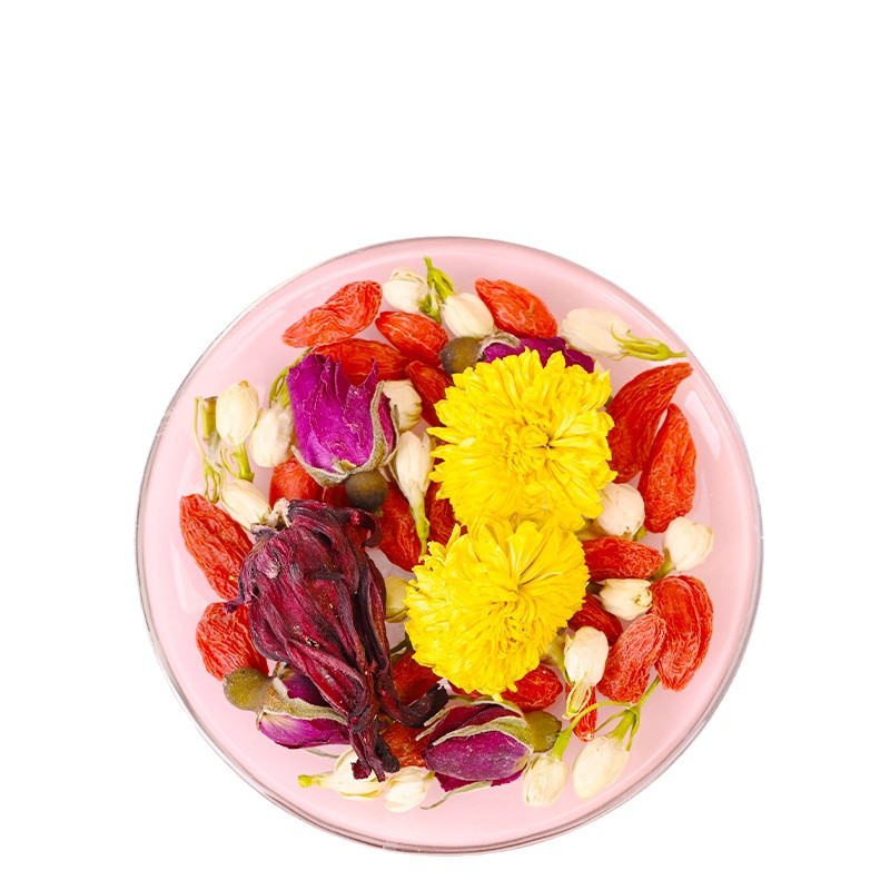 Rose Roselle Chrysanthemum Goji Herbal Tea Blend 150g Boxed Flower Tea with Jasmine and Rock Sugar - Image 5