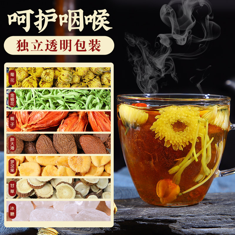 Luo Han Guo Loquat Style Herbal Tea Blend with Pang Da Hai and Chrysanthemum 200g Box - Image 2