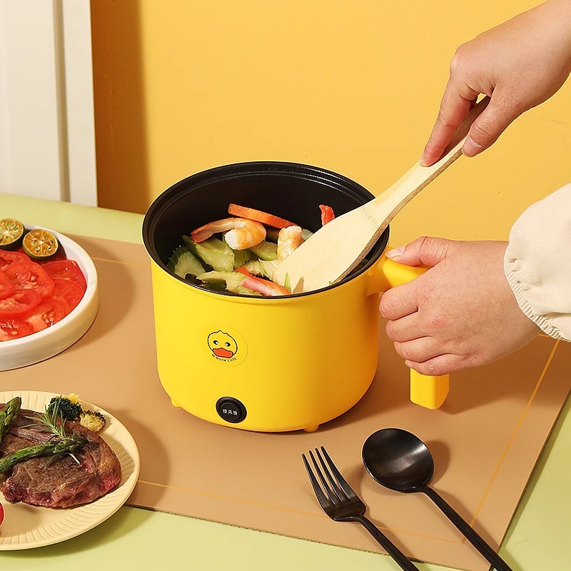 Multifunctional Electric Cooking Pot Nonstick Mini Steamer Cooker for Dorm Home Single Serve - Image 2