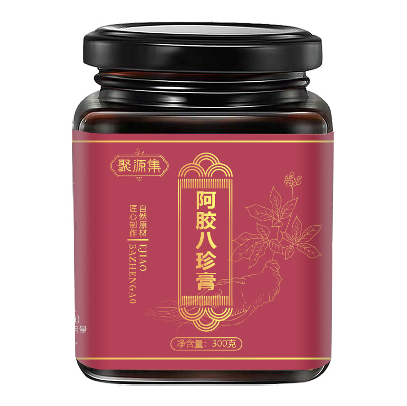 Ejiao Bazhen Paste 300g Donkey Hide Gelatin Herbal Syrup with Ginseng Longan Goji Ready to Eat - Image 5