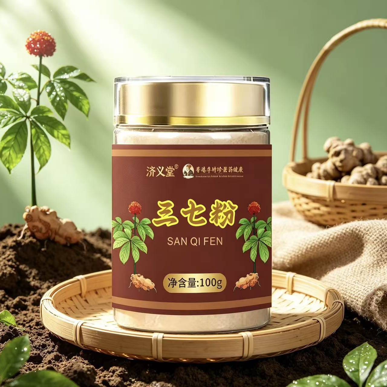 San Qi Powder 100g Bottle Notoginseng Root Fine Ground Herbal Powder for Daily Wellness - Image 4