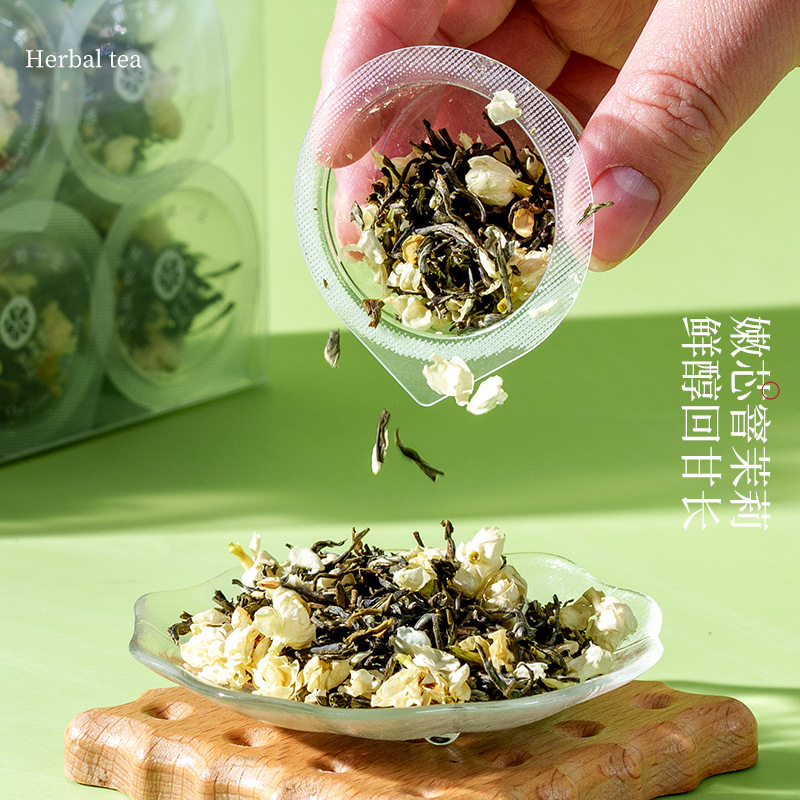 Jasmine Snow Bud Green Tea Mo Li Xue Ya Fragrant Loose Leaf Scented Tea 42g - Image 2