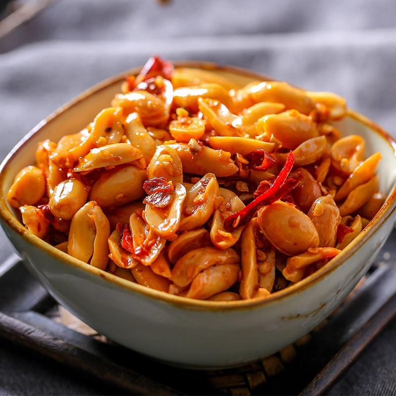 Spicy Fried Peanuts 500g Bag Shelled Snack Savory Chili Flavor Drinking Snack Party Food - Image 4