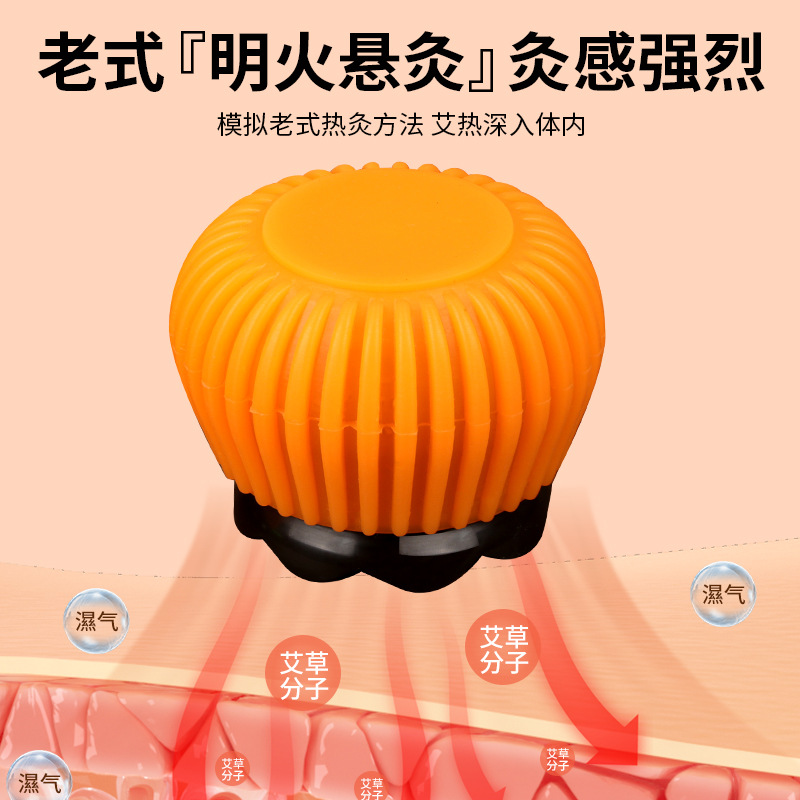 Bian Stone Moxibustion Jar with Lotus Rim Anti-Scald Design Gua Sha Cup Home Warming Therapy Set - Image 2