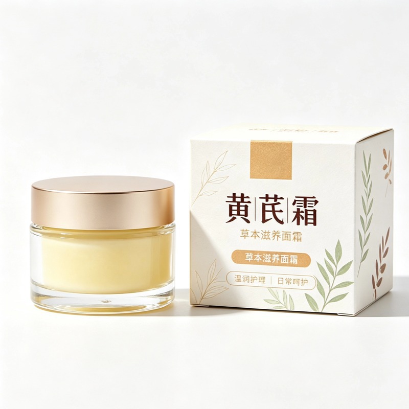 Astragalus Face Cream Huang Qi Moisturizing Herbal Brightening Cream for Dull Skin - Image 5