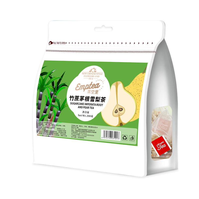 Bamboo Cane & Imperata Root Pear Tea (竹蔗茅根雪梨茶) — Cantonese-Style Herbal Tea Bags, 20 Count - Image 5