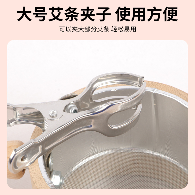 Handheld Moxibustion Holder Stainless Steel Moxa Stick Clamp for Home Warming Therapy - Image 4