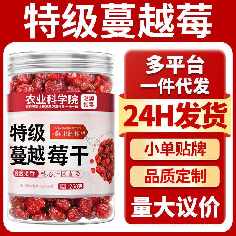 Premium Dried Cranberry Fruit 250g Grade A Baking Ingredient Snowflake Nougat Snack - Image 2
