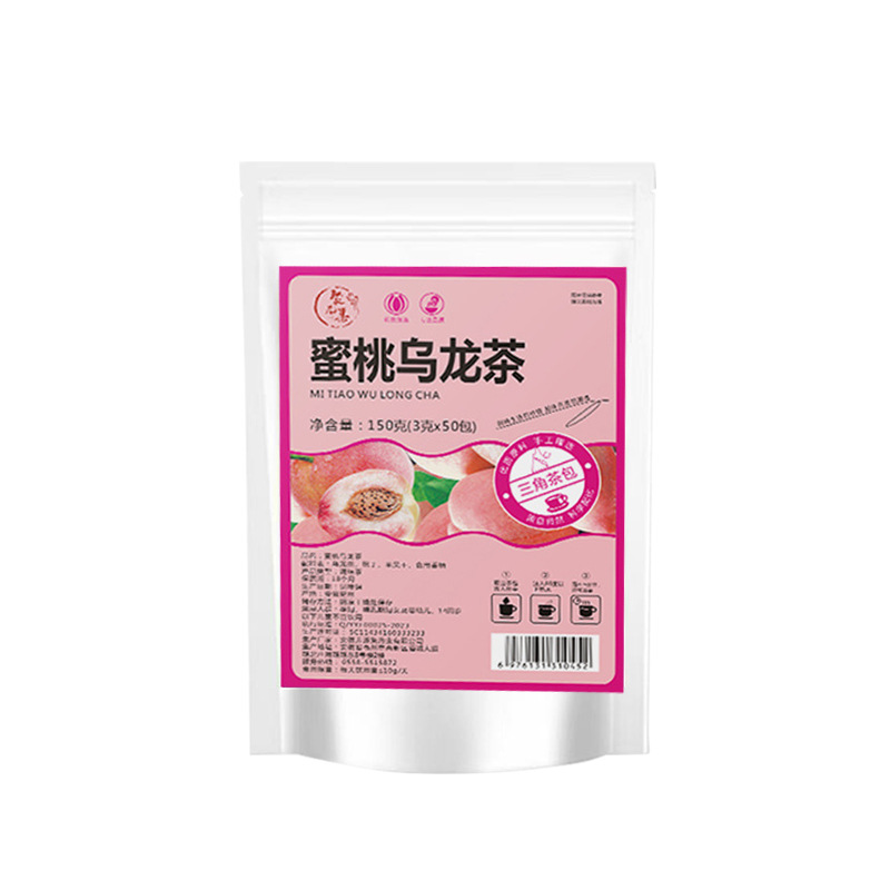White Peach Oolong Tea Bags Cold Brew Fruit Tea Blend 150g Portable Bagged Herbal Tea - Image 5