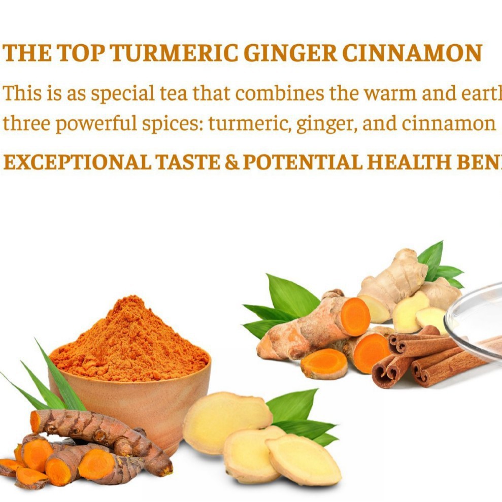 Lemon and Ginger Herbal Tea Bags 60 Tea Bags 120g Sugar Free Daily Wellness Brew - Image 2